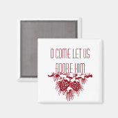 Aimant VENONS, ADORONS-LE Citation de Noël (Recto/Verso)