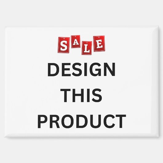 Aimant VENTE ! Rectangle magnétique personnalisé (Recto)