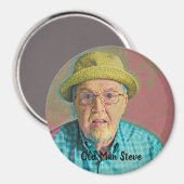 Aimant ventilateur Vieux Homme Steve (Recto/Verso)