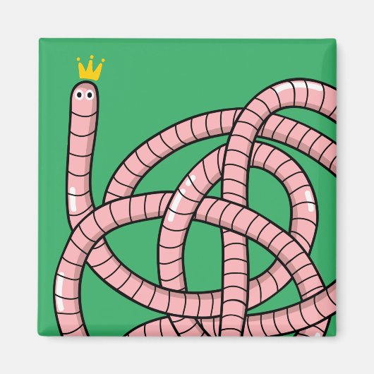 Aimant Ver à dessin en couronne (Devant)