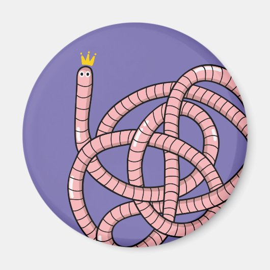 Aimant Ver à dessin en couronne (Devant)