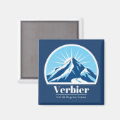 Aimant Verbier Val de Bagnes souvenir (Recto/Verso)