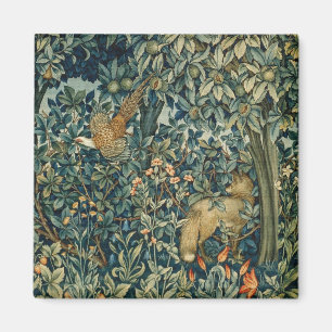 Aimant VERDURE, ANIMAUX FORESTIERS Pheasant, Fox, Vert Fl