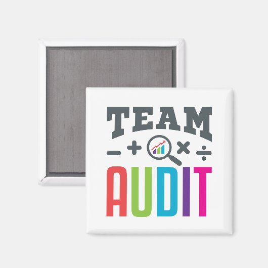 Aimant Vérificateur d'équipe Comptable du groupe de vérif (Recto/Verso)
