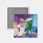 Aimant Vérifier deux fois Père Noël (Recto/Verso)