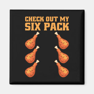 Aimant Vérifiez Mon Pack De Six Drôle De Cuisse De Poulet