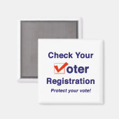 Aimant Vérifiez vos élections d'inscription électorale 20 (Recto/Verso)