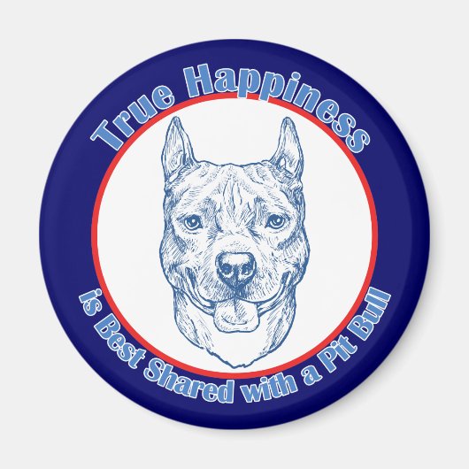 Aimant Véritable bonheur avec un Taureau (Devant)