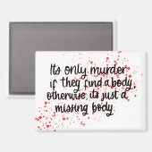 Aimant Véritable crime drôle d'aimant (Recto/Verso)