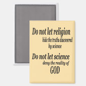 Aimant Vérité Science Dieu (Recto/Verso)