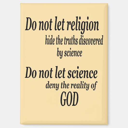 Aimant Vérité Science Dieu (Recto)