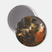Aimant Vermeer Le Verre de l'aimant du vin (Recto/Verso)