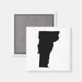Aimant Vermont en noir et blanc (Recto/Verso)
