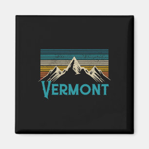 Aimant Vermont Montagnes Vintages Randonnée rétro Souveni
