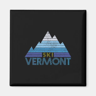 Aimant Vermont Ski Souvenir Vintage Mountain Sports Hiver