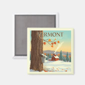 Aimant Vermont vintage (Recto/Verso)