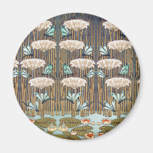 Aimant Verneuil Dragonfly Water Lily Art Nouveau : Vintag