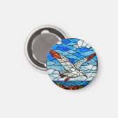 Aimant Verre de couleur mouette (Recto/Verso)