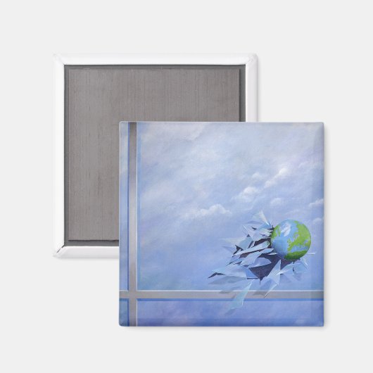 Aimant Verre de rupture du monde (Recto/Verso)