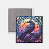 Aimant Verre Éffrayant Raven (Recto/Verso)