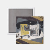 Aimant Verre et journal, 1917 (huile sur contreplaqué) (Recto/Verso)