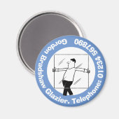 Aimant Verre et vitrage pour le Glazier. (Recto/Verso)