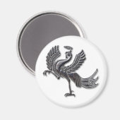 Aimant Verre noir Red Bird (Recto/Verso)