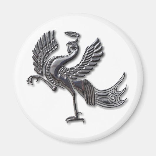 Aimant Verre noir Red Bird (Devant)