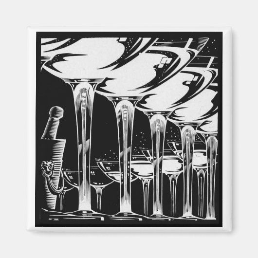 Aimant Verres Champagne (Devant)