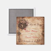 Aimant Verrouillage élégant et clé Enregistrer l'aimant d (Recto/Verso)