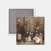 Aimant Vers 1900 Arbre de Noël et jouets magnétiques (Recto/Verso)