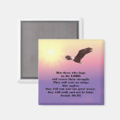 Aimant Verse de la Bible Inspirationnelle - Eagle Hope da (Recto/Verso)