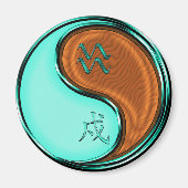 Aimant Verseau & Chien de Bois (Devant)