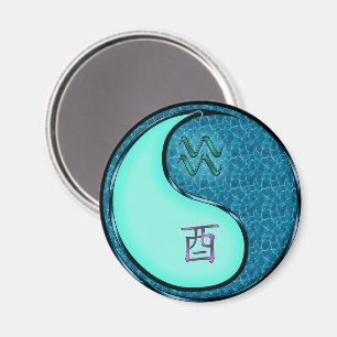 Aimant Verseau & Coq d'Eau