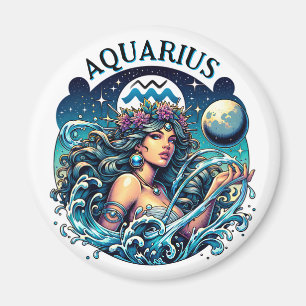Aimant Verseau Porteuse d'Eau Femme Magnifique Astrologie