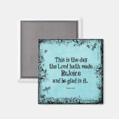 Aimant Verset biblique C'est le jour où le Seigneur a fai (Recto/Verso)