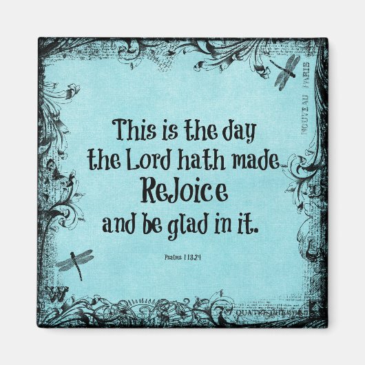 Aimant Verset biblique C'est le jour où le Seigneur a fai (Devant)