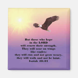 Aimant Verset biblique inspirant - Espoir de l'aigle dans