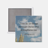 Aimant Verset biblique, Philippiens 4:13 (Recto/Verso)