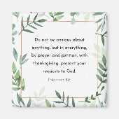 Aimant verset biblique, Philippiens 4:6 (Devant)