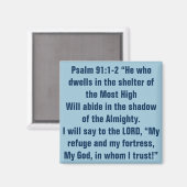 Aimant verset biblique pour les temps difficiles Psaume 9 (Recto/Verso)