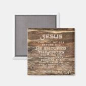 Aimant Verset de la Bible chrétienne de Pâques Bois dépri (Recto/Verso)