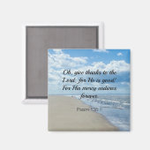 Aimant verset de la Bible, Psaume 136:1 (Recto/Verso)