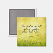 Aimant verset de la Bible, Psaume 27:1 (Recto/Verso)