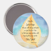 Aimant verset de la Bible Romans Jaune Bleu (Recto/Verso)