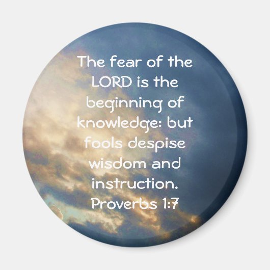 Aimant Versets de la Bible Citation de sagesse Dire Prove (Devant)