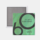 Aimant Vert 60 Décennie Anniversaire (Recto/Verso)