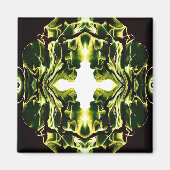 Aimant Vert Abstrait Art Fluide Acrylique (Devant)