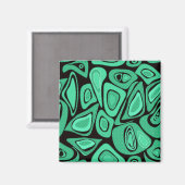 Aimant Vert, abstrait, rétro (Recto/Verso)