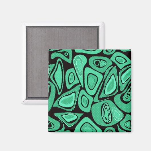 Aimant Vert, abstrait, rétro (Recto/Verso)